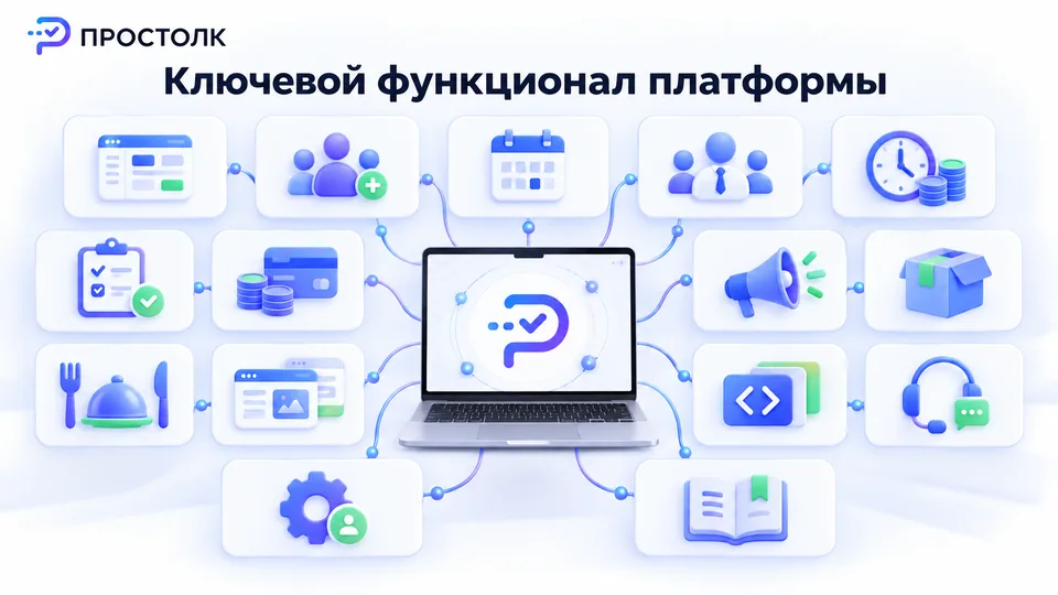 Взаимосвязанные модули платформы ПРОСТОЛК